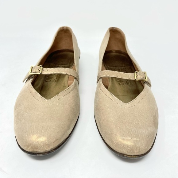 Salvatore Ferragamo Beige Suede Flats - Picture 3 of 11